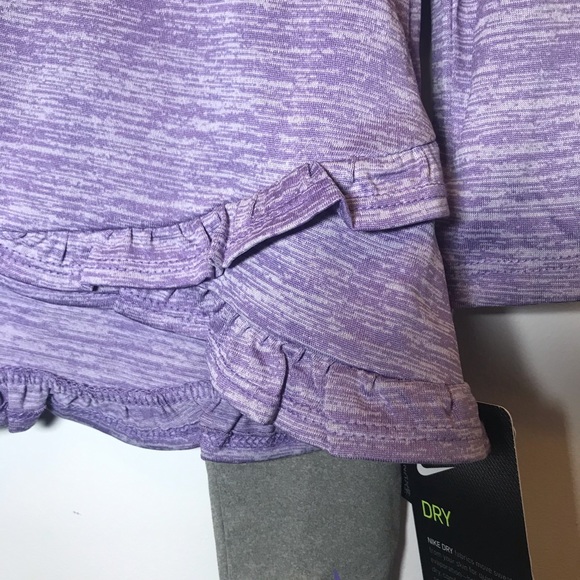 Nike Kids 2 Pieces Set in Purple and Gray Dri-Fit - Picture 2 of 6